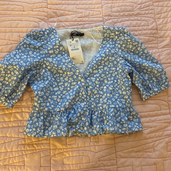 NWT Zara Peplum Top - Picture 3 of 7